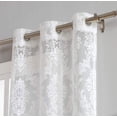thumbnail image 2 of Lisa Knitted Lace Curtain Medallion Design with Scalloped Bottom (38" W x 63" L, Ivory), 2 of 3