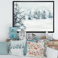 thumbnail image 2 of Designart 'Snowy Pine Trees On Mountain' Traditional Framed Canvas Wall Art Print, 2 of 5