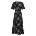 thumbnail image 6 of ZZwxWA Maxi Dress for Women Sexy Tank Sundress Boho Polkadot Print Summer Sleeveless O-Neck Party Long Dress Beach Sundress, 6 of 7