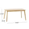 Noble House Harper Mid-Century Modern 5 Piece Dining Set, Dark Gray and Natural Oak