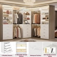 thumbnail image 4 of Homieasy 5.3FT Wood Closet Organizer System with 12 Wood Drawers and 10 Shelves, Modular Walk-in Closets Storage Unit for Walk-in Closet, Bedroom, Black(3 Packs), 4 of 7