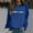 Dark Blue, variant on Ladies' Fashionable Casual Autumn And Winter English Letter Printed Trendy Hoodie Round Neck Hoodie Long Sleeved Top Sweatshirt Women Vintage Fashion Fall Distressed Pullover Juniors Fall Clothes
