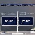 thumbnail image 4 of VIVO White Extra Tall Dual 17" to 32" Monitor Mechanical Spring Stand Desk Mount, 4 of 9