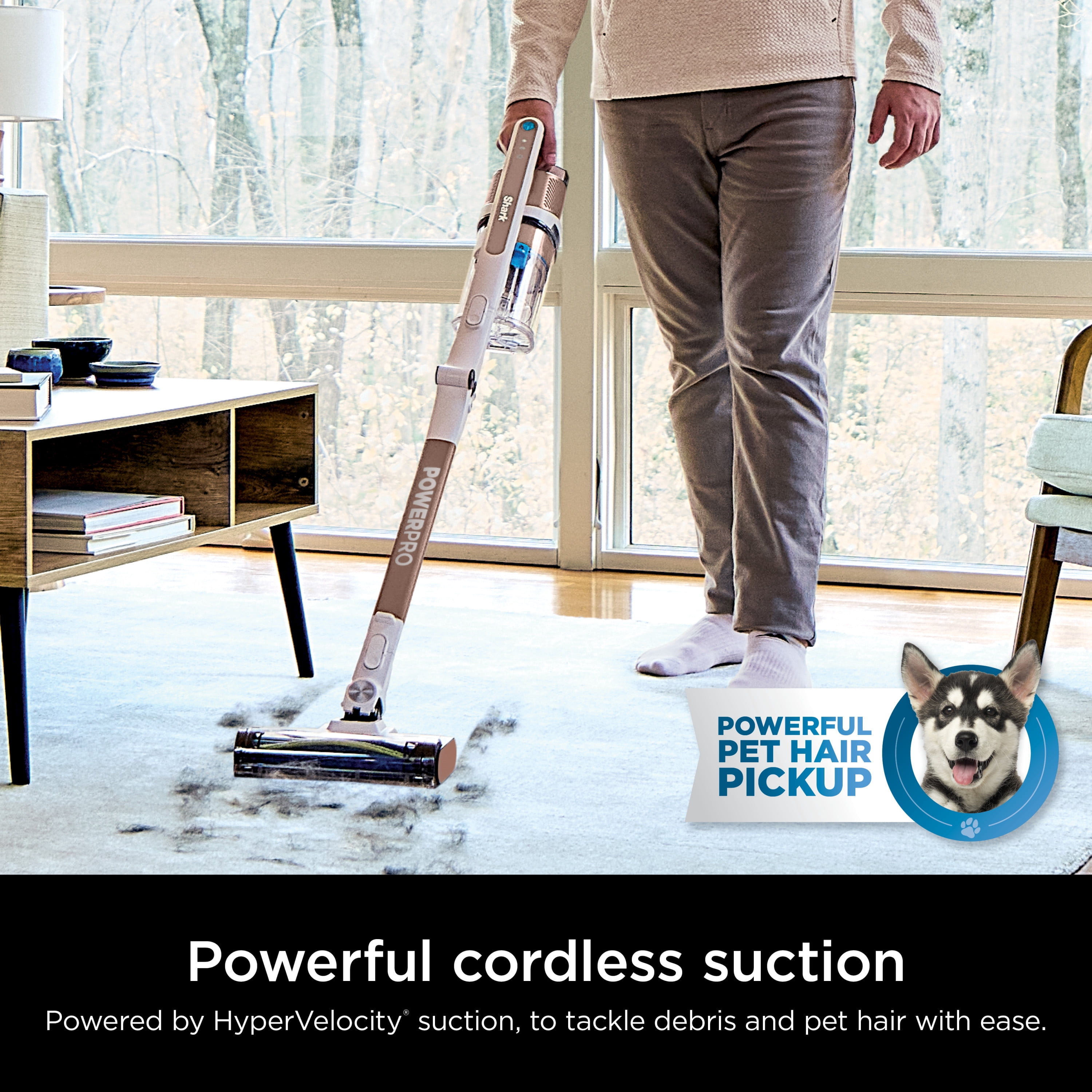 Shark PowerPro Flex Reveal Cordless Stick Vacuum, Carpet and Hardfloors, Dirt-Reveal Technology, Floor Detect Technology, 50-Min Run Time, IZ380H Mauve