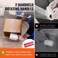 thumbnail image 4 of Stretch Film, 5 inches x 1000 feet, 2 Pack, 80 Gauge Industrial Strength Clear Durable Stretch Wrap Roll, Heavy Duty Shrink Film Stretch Wrap with Handles for Pallet Wrapping Shipping Moving, 4 of 7