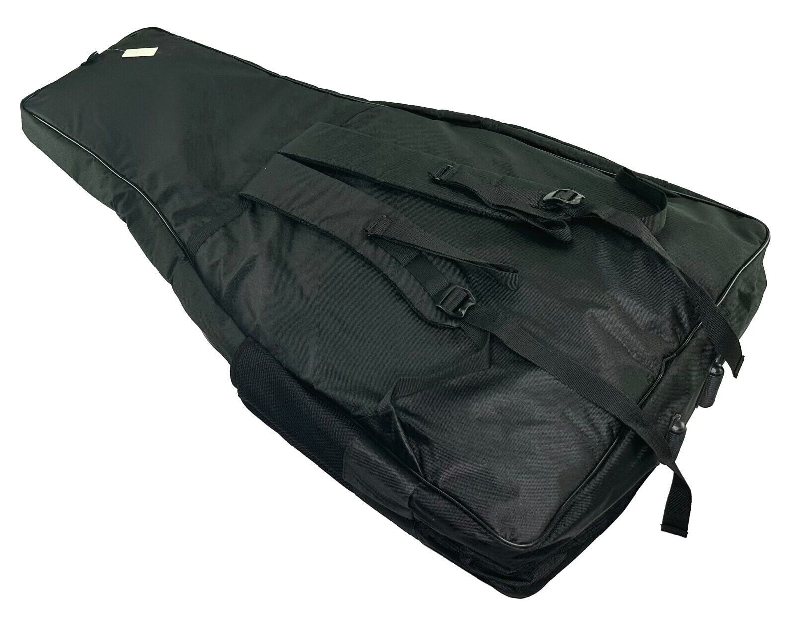 Zenison DOUBLE NECK Electric Guitar Padded Gig Bag Shoulder Straps 42" Black