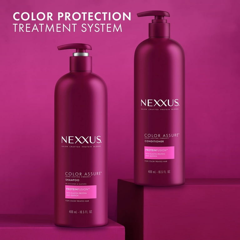 Nexxus Color Assure Lasting with oz fl Elastin Shampoo Long 16.5 Vibrancy Protein, Daily