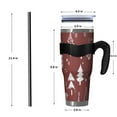 thumbnail image 4 of 40oz Tumbler,Red Christmas Tree and Star Pattern Insulated Tumblers with Removable Handle,Stainless Steel Double Vacuum Coffee Tumbler Cup with Straw for Home,Office,Travel,Party, 4 of 5