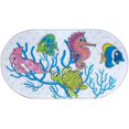 thumbnail image 1 of Alfombrilla de baño para ducha, 39 cm x 69 cm, alfombrillas de ducha antideslizantes con ventosas, alfombrilla de bañera lavable a máquina para baño (mundo submarino), 1 of 4
