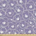 thumbnail image 1 of Floral Sofa Upholstery Fabric by the Yard, Violets of Meadow Pastel Blossoming Swirly Flowers Motif Feminine Gardening Buds, Decorative Fabric for DIY and Home Accents, Mauve White by Ambesonne, 1 of 5