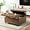 Brown, variant on 35" Large Square Storage Ottoman, Oversized Square Ottoman with Storage, Tufted Upholstered Coffee Table with Lift Top for Living Room (Beige)