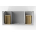 thumbnail image 5 of Castello USA 48" Alicia Gray Wood Vanity Base with Chrome Handles, 5 of 6