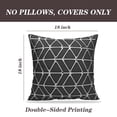 thumbnail image 2 of LALILO Throw Pillow Covers Lattice Silver Backdrop Black Cushion Cover 18" x 18", 2 Pack, 2 of 6