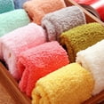 thumbnail image 5 of Milue Womens Winter Fluffy Long Socks Thick Warm Coral Fleece Sleep Floor Candy Color, 5 of 21