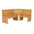 thumbnail image 6 of Riverbay Furniture Transitional Wood Corner Dining Nook Set in Natural, 6 of 20