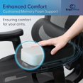 thumbnail image 2 of Thick Memory Foam Office Chair Arm Pads Set of 2 - Ergonomic Armrest Covers for Gaming and Computer Chairs, 2 of 5