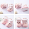 thumbnail image 3 of Lovebay Baby Winter Boots Infant Toddler Bear Shoes Girls Boys First Walkers Warm Snowfield Booties Boot Pink 6-12 Months, 3 of 8