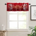 thumbnail image 7 of Red Santa Claus Kitchen Curtains and Valances Set, Merry Christmas Vintage Santa Gifts Bell Rod Pocket Window Valance Window Curtain Panels for Living Room Bedroom Laundry, 27.5x24in, 3 Pieces, 7 of 7