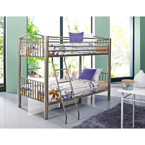 Powell Twin Over Heavy Duty Metal, Powell Full Over Metal Bunk Bed Multiple Colors Silver