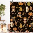 thumbnail image 3 of Nanqianyi Fall Shower Curtain,Autumn Leaf Fox Bathroom Curtain,47 x 72 Inch Polyester Fabric Waterproof Curtain with Hooks, 3 of 7
