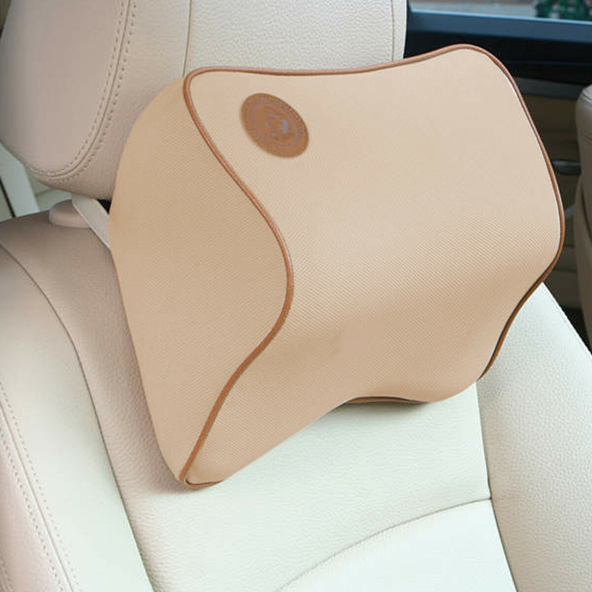 Car Seat Headrest Pad Memory Foam Travel Pillow Head Neck Rest Support
