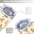 thumbnail image 5 of Paw Print Dog Lovers Tumbler 40oz - Vacuum Insulated Coffee Cup with Handle & Straw- Cute Gift for Female Dog Owners, 5 of 7
