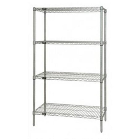 

Quantum Storage WR74-3042S Stainless Steel 4 Shelf Wire Shelving Unit - 30 x 42 x 74 in.