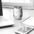 thumbnail image 3 of Modern 12oz Stainless Steel Insulated Wine Tumbler with Lid and Straw – Double Wall Vacuum Mug for Hot & Cold Drinks, 304 Steel Interior, Sweat-Free Design, 3 of 5
