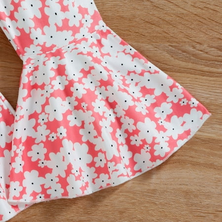 

Cathalem Toddler Girls Valentine s Day Short Sleeve Letter T Shirt Pullover Tops Bell Bottoms Pants Kids Outfits 6 Months Clothes Childrenscostume White 6-12 Months