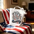 thumbnail image 4 of Beautynvta 250th Anniversary Canvas Tote, Reusable Grocery Bag, 4th July Print Shoulder Bag for Shopping, Beach, 4 of 8