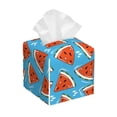 thumbnail image 1 of Balery Cartoon Watermelon Porta Pañuelos de Cuero con Estampado – Funda Moderna Cuadrada para Caja de Pañuelos, Dispensador 5x5x5'', 1 of 7
