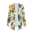 thumbnail image 5 of Garronmavis Front Open Cardigan for Women Long Sleeve Casual Draped Top Lightweight Coat Cardigan Sweater Jacket Plus Size Beach Cover Up with Pockets Island Hibiscus Flower, 5 of 6