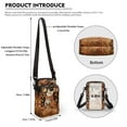 thumbnail image 6 of XYZCANDO Maple Leaf Cat Cell Phone Messenger Bag for Women Over Shoulder Handbag Portable Crossbody Purse with Shoulder Strap Trendy Phone Wallet Small Money Case, 6 of 7