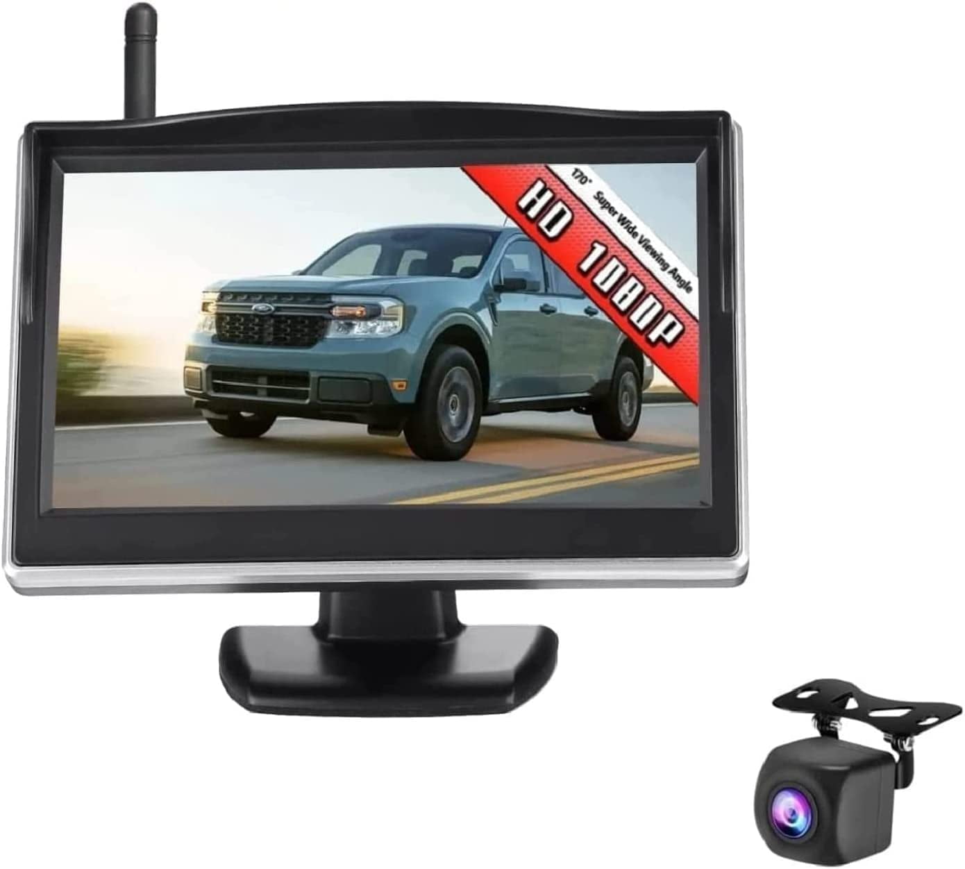 7 Inch 1080P Wireless Backup Camera System – HD Rear View Camera With Night Vision For Car, RV, SUV