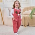thumbnail image 6 of akafmk Toddler Winter Fleece Lined Overalls Padded Warm Snowsuit Casual Comfortable Sleeveless Zipper Jumpsuit, Size 0-1 Year, 6 of 6