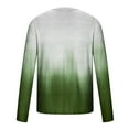 thumbnail image 5 of RYRJJ Mens Long Sleeve T-Shirts Casual Gradient Color Loose Pullover Graphic Tee Shirts Spring Fall Fashion Athletic Sweatshirts(Green White,M), 5 of 5