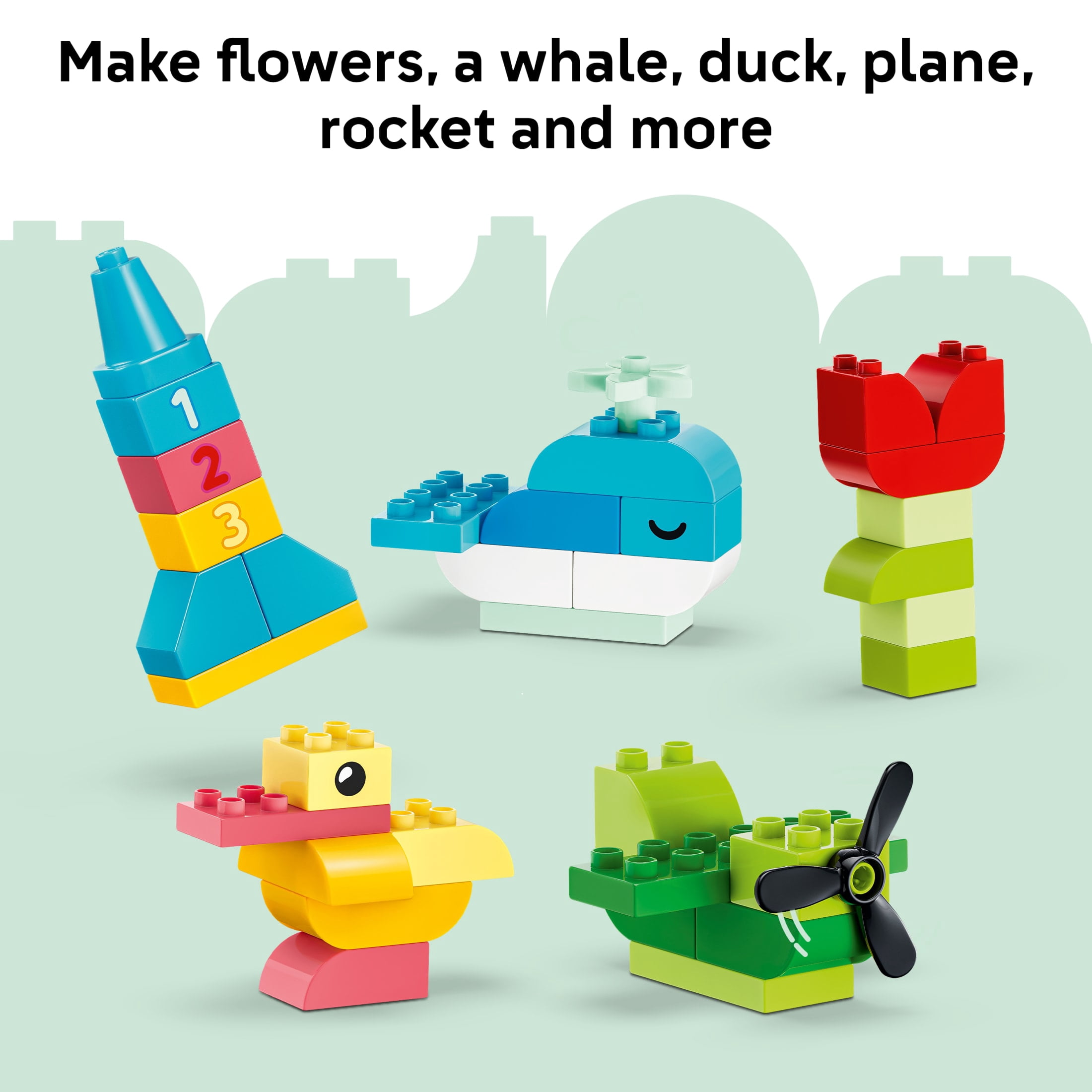 LEGO DUPLO Classic Colorful Creative Box - Educational Building Toy for Toddlers, Ages 1.5+ - Learning Toy for Boys & Girls - Gift for Birthdays - 10479