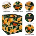 thumbnail image 4 of RATGDN Collapsible Fabric Cube Storage Bin with Double Handles for Living Room Bedroom Office Black - Orange Juice Fruit, 4 of 7