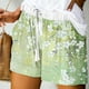 thumbnail image 3 of Mujeres Pantalones Cortos con Bolsillos Impresos Detalle Vendaje, Casual Y Suelto Ajuste Pantalones Cortos de las Mujeres para el Verano, 3 of 5