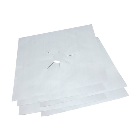5PCS Heavy Duty Oven Liners Universal Gas Stove Protector Pads (Silver)
