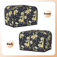 thumbnail image 7 of Toaster Covers 2 Slice, glod Eiffel Tower daisy Waterproof Bread Machine Cover Fits for Standard 2 Slice Toasters, Home Decor Toaster Protection with Hanging Rope, 7 of 7