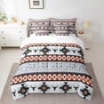 thumbnail image 2 of Western Boho Bed in a Bag King Size Comforter Set 7 Pieces,Bull Skull Dream Catchers Bedding Sets Tribal Arrow Aztec Bohemian Sheet Set with Comforter, 2 of 5