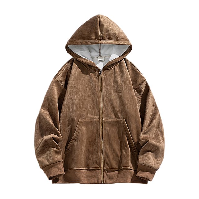 Veste Légère à Capuche Zippée pour Hommes, Style Cardigan Coupe-Vent avec Poches pour Randonnée Camping Cyclisme Toutes Saisons