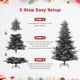 thumbnail image 4 of Yeshouse árbol de Navidad artificial 6.5/7.5 pies pre-iluminado, ramas PE&PVC, luces cálidas UL, ideal para hogar, oficina o fiestas, 4 of 9