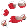 thumbnail image 6 of Women's Bowknot Pointed Toe Slingback Flats Shoes Comfortable Slip On Walking Flat Low Heel Dress Shoes Red Size 9.5, 6 of 7