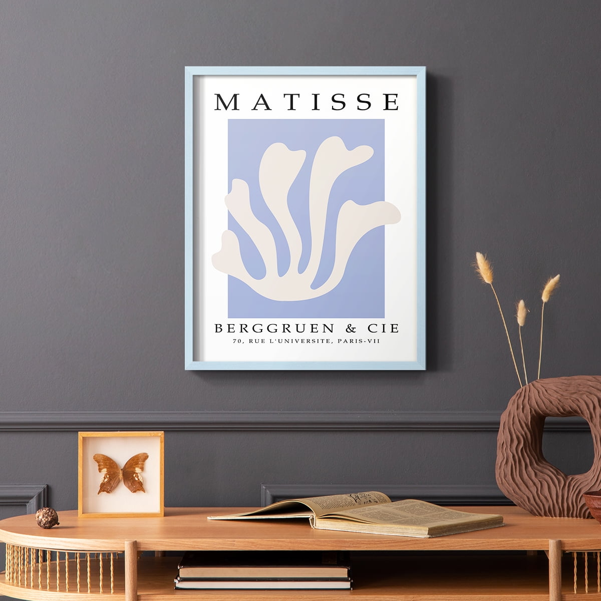 Matisse CCCXLVII in Blue Solid Wood 8 x 10 Framed Print