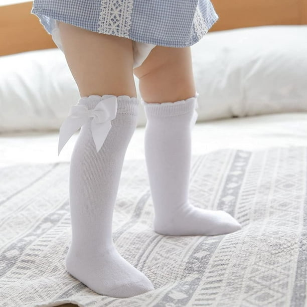 Infant white knee high socks deals
