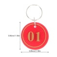 thumbnail image 4 of STRANDCHIC 50 Pcs Étiquettes de Clé Colorées Numérotées Étiquettes d'Identité Rouges pour Hôtel Enregistrement, 4 of 5