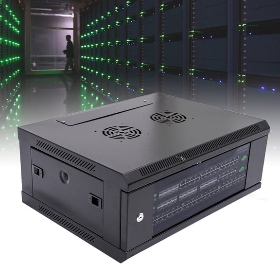 PEAKORA4U Server Cabinet Case Wall Mount Network Server Data Cabinet Enclosure Rack