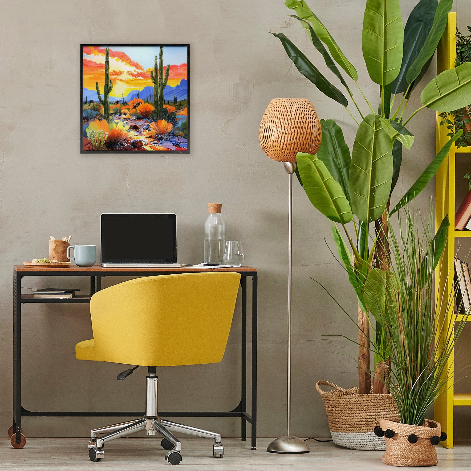 Stupell Industries Desert Splendor Cacti Black Framed Giclee Art, design by John Jaster